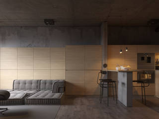 ДИЗАЙН ИНТЕРЬЕРА КВАРТИРЫ JB2H, IGOR SIROTOV ARCHITECTS IGOR SIROTOV ARCHITECTS Salones minimalistas