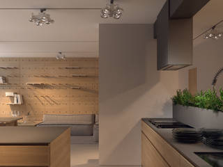 АПАРТАМЕНТЫ OC1H, IGOR SIROTOV ARCHITECTS IGOR SIROTOV ARCHITECTS Kitchen