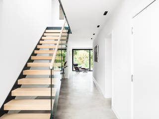 OATLANDS DRIVE, Concept Eight Architects Concept Eight Architects Nowoczesny korytarz, przedpokój i schody