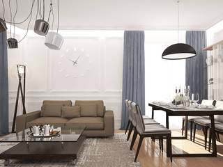 Современная классика, needsomespace needsomespace Eclectic style living room