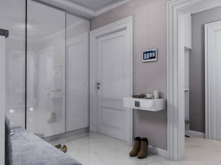 Проект квартиры 110 кв.м в Москве, AlexLadanova interior design AlexLadanova interior design Modern Corridor, Hallway and Staircase Grey