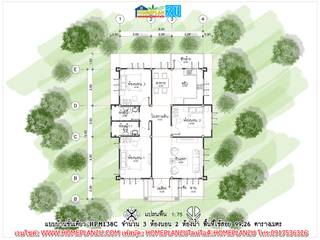 แบบบ้านชั้นเดียว HPM138C, แบบแปลนบ้านสำเร็จรูป แบบแปลนบ้านสำเร็จรูป