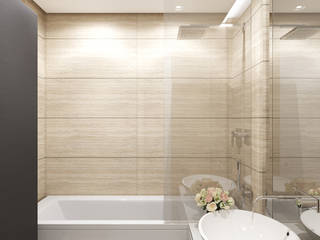 Интерьер квартиры на ул. Рогожский Вал, Kerimov Architects Kerimov Architects Modern style bathrooms