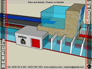 YURTBAY SERAMİK – FUAR PROJE TASARIM ve UYGULAMALARI – SERPİCİ's MİMARLIK ve İÇ MİMARLIK – S's Desıgn, SERPİCİ's Mimarlık ve İç Mimarlık Architecture and INTERIOR DESIGN SERPİCİ's Mimarlık ve İç Mimarlık Architecture and INTERIOR DESIGN Commercial spaces Wood Wood effect