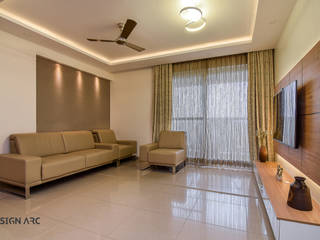 Apartment Interior Design Bangalore 4BHK, Design Arc Interiors Interior Design Company Design Arc Interiors Interior Design Company Modern living room Wood effect