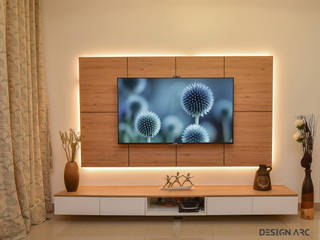 TV Unit Design Design Arc Interiors Interior Design Company Modern living room پلائیووڈ