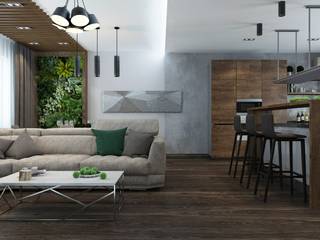 Коттедж в Энгельсе (150 кв.м), ДизайнМастер ДизайнМастер Eclectic style living room Brown