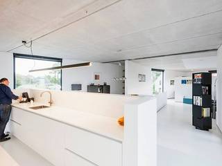 Nijsten - Vandeput, Architectenbureau Dirk Nijsten bvba Architectenbureau Dirk Nijsten bvba غرفة المعيشة