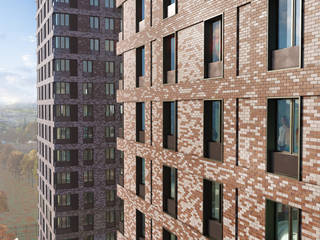 Визуализация комплекса апартаментов "Смольная 44", Аrchirost: в современный. Автор – Аrchirost, Модерн