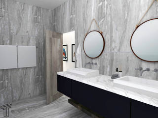 CO, TAMEN arquitectura TAMEN arquitectura 現代浴室設計點子、靈感&圖片