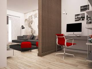CORSO TORTONA, LAB16 architettura&design LAB16 architettura&design Industrial style corridor, hallway and stairs