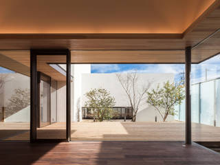 神沢の家, Architet6建築事務所 Architet6建築事務所 ミニマルデザインの リビング ガラス