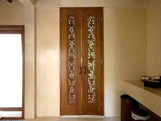 puerta de baño, comprar en bali comprar en bali Asian style doors Solid Wood Brown Doors