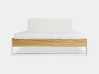 Natur Oak Cotton Bed, N51E12 - design & manufacture N51E12 - design & manufacture ห้องนอน ไม้ Wood effect