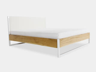 Natur Oak Cotton Bed, N51E12 - design & manufacture N51E12 - design & manufacture Moderne Schlafzimmer Holz