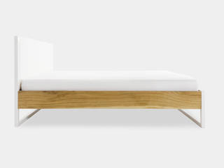 Natur Oak Cotton Bed, N51E12 - design & manufacture N51E12 - design & manufacture Moderne Schlafzimmer Holz