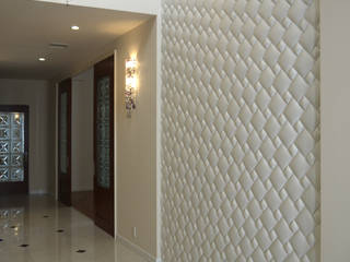 エレガントなエントランス, 株式会社 虔山 株式会社 虔山 Modern Walls and Floors Tiles White Tiles