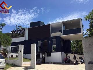 Casa Container R+G | Campeche, Florianópolis (SC), GhiorziTavares Arquitetura GhiorziTavares Arquitetura Maisons minimalistes Fer / Acier