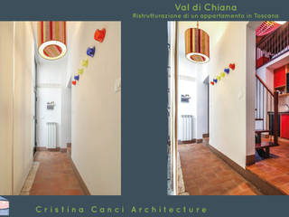 Val di Chiana, Cristina Canci Architetto Home Stager Cristina Canci Architetto Home Stager Modern corridor, hallway & stairs