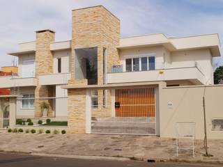 Residência e Escritório, FK Arquitetura e Construção FK Arquitetura e Construção Casas de estilo moderno