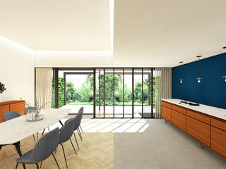 Jaren ’30 woonhuis Maastricht, De Nieuwe Context De Nieuwe Context Modern kitchen Wood Wood effect