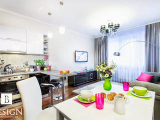 Поэтапный ремонт 2-3-комнатной квартиры на Голосеевской, B-design B-design Ruang Makan Klasik