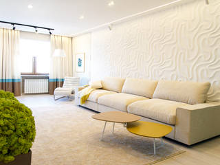 Мягкий минимализм. Гостиная, Guzel Gimaeva Interior Design Guzel Gimaeva Interior Design Salon minimaliste