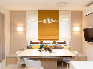 Мягкий минимализм. Кухня-столовая, Guzel Gimaeva Interior Design Guzel Gimaeva Interior Design Minimalist dining room