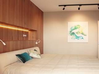 Мягкий минимализм. Спальня, Guzel Gimaeva Interior Design Guzel Gimaeva Interior Design Minimalist bedroom