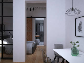 Apartment Renovation-Florence City Centre, Bledi Skora Design Bledi Skora Design غرفة المعيشة خشب Wood effect