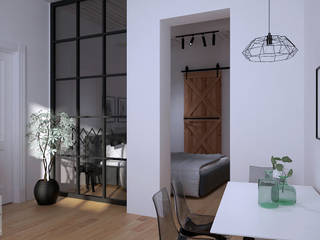 Apartment Renovation-Florence City Centre, Bledi Skora Design Bledi Skora Design غرفة المعيشة خشب Wood effect