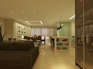 APT GM, Ponta Cabeça - Arquitetura Criativa Ponta Cabeça - Arquitetura Criativa Moderne Wohnzimmer Weiß