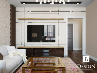 Проект двухуровневой квартиры на Позняках, B-design B-design Ruang Keluarga Klasik