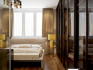 Проект двухуровневой квартиры на Позняках, B-design B-design Classic style bedroom