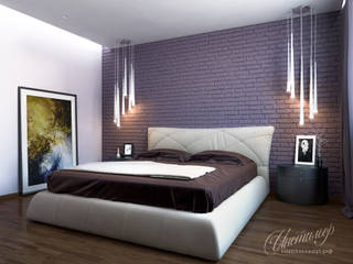 Дизайн интерьера спальни 14 кв.м в типовой квартире , Студия Инстильер | Studio Instilier Студия Инстильер | Studio Instilier Eclectic style bedroom