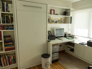 ​NUEVO #PROYECTO: HOME-OFFICE + CUARTO DE HUÉSPEDES, MinBai MinBai Minimalist study/office Wood White