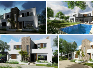 Casa en Ayres Plaza Barrio Privado - Pilar, Rocha & Figueroa Bunge arquitectos Rocha & Figueroa Bunge arquitectos White