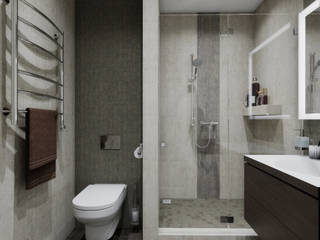 Минималистичный санузел, AlexLadanova interior design AlexLadanova interior design Minimalist style bathroom