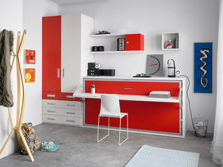 Ampliación Sonríe IDEES.2, MUEBLES ORTS MUEBLES ORTS Modern style bedroom Chipboard Red