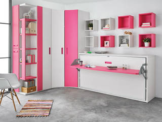 Ampliación Sonríe IDEES.2, MUEBLES ORTS MUEBLES ORTS Moderne Schlafzimmer Holzspanplatte Pink