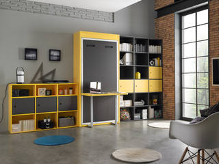 Ampliación Sonríe IDEES.2, MUEBLES ORTS MUEBLES ORTS Modern style bedroom Chipboard Yellow