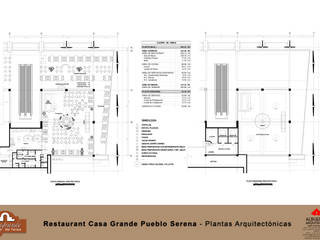 RESTAURANT CASA GRANDE, Tipo Mexicano, Pueblo Serena, por ALBUERNE ARQUITECTOS, en Monterrey NL Mexico, ALBUERNE ARQUITECTOS ALBUERNE ARQUITECTOS Espacios comerciales Ladrillos