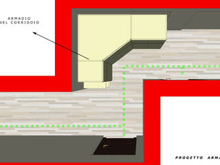 Ottimizzare gli spazi! , T.A. arredo_arredamento su misura T.A. arredo_arredamento su misura ระเบียงและโถงทางเดิน ไม้ Wood effect