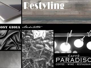Il Restyling del Caffè Paradiso _ Minimalismo elegante_Terranuova Bracciolini (Arezzo), Rosy Gioia Architetto Rosy Gioia Architetto Commercial spaces Iron/Steel