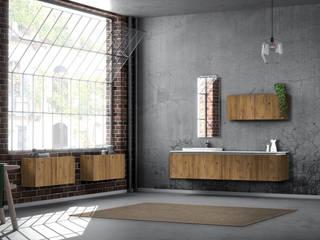 2D Antiche essenze, krayms A&D - Fa&Fra krayms A&D - Fa&Fra Modern bathroom Solid Wood Multicolored