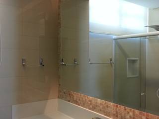 Banheiro Masculino, Cintia Abreu - Arquitetura e Interiores Cintia Abreu - Arquitetura e Interiores Modern bathroom