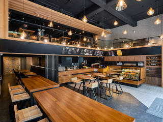 輕工業風粗獷色調，為自然纖活美食提味-左先生的西式廚房, 青瓷設計工程有限公司 青瓷設計工程有限公司 Industrial style dining room