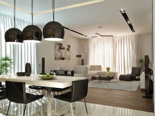 Квартира- студия 72 м/кв, metrixdesign metrixdesign Ruang Keluarga Minimalis