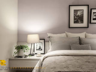 主臥 垼程建築師事務所/浮見月設計工程有限公司 Rustic style bedroom