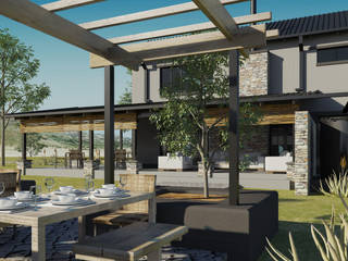 Holiday home for weekend rentals, Edge Design Studio Architects Edge Design Studio Architects Country style balcony, porch & terrace